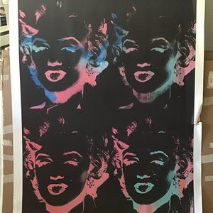 Warhol Marilyn on blacklight poster.